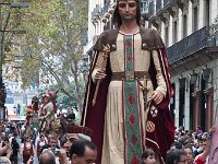 Barcelona 2011-09-24 Optocht i.v.m. nationale feestdag : Barcelona, Ramblas, vakantie